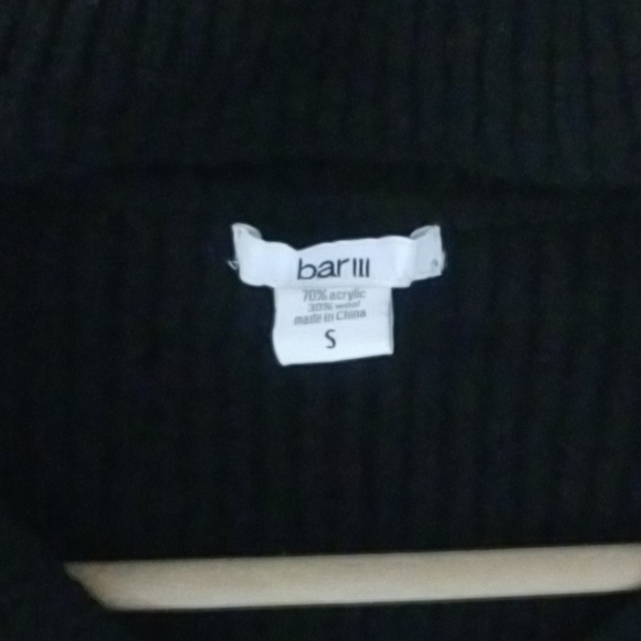 Bar III Sweater Shirt Long Sleeve Very Warm Black - Picture 6 of 9